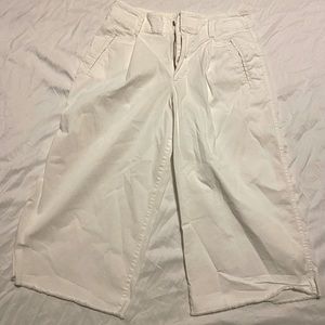 Gap: white high waist wide leg shorts